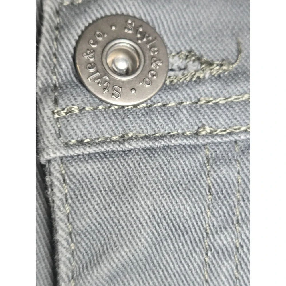 Style & Co Jeans Womens Size 6 Gray Tummy Control Tapered Leg Denim Pants